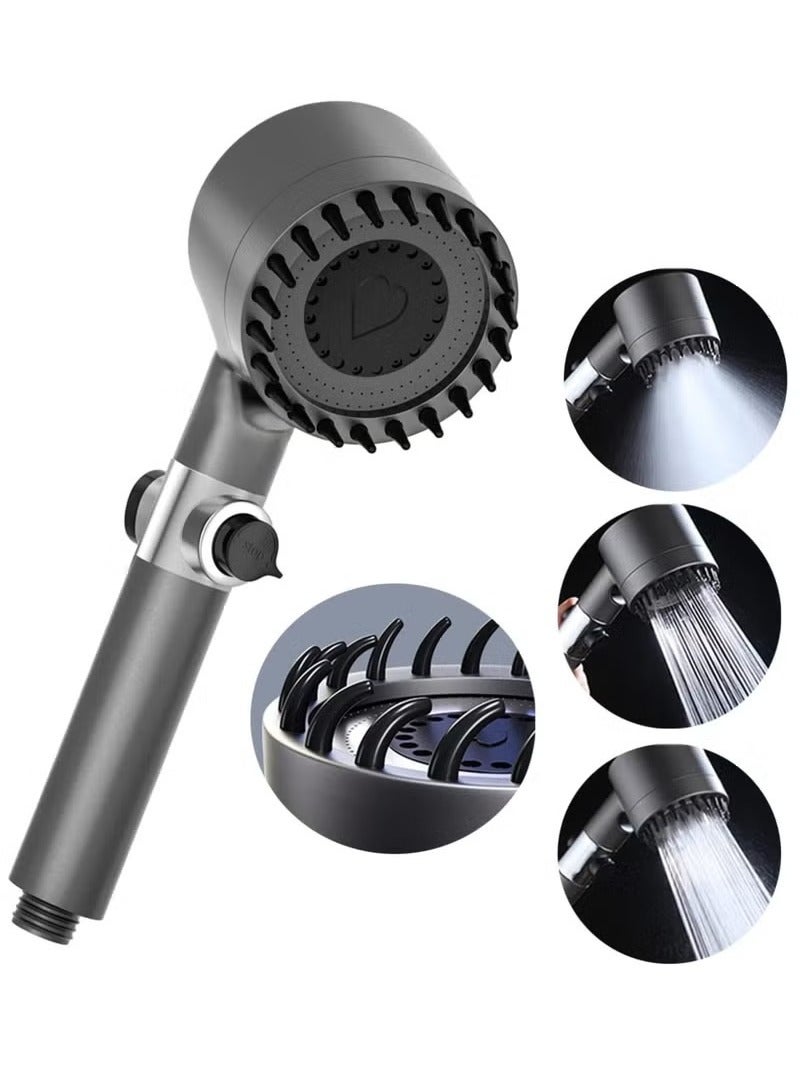 HOMESTAR Shower Head Powerful Flow with Filter, Shower Head High Pressure Water Saving Spray with 3 Modes and Water Stop Button Massage Showerhead for Adults Children Pets Home, and Gym Use  - Image 1