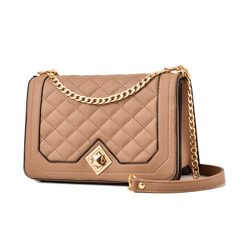 Trendy Fashion Diamond Embossed Crossbody Handheld Small Square Bag Fresh And Sweet Women'S Bag Dropshipping - Image 2