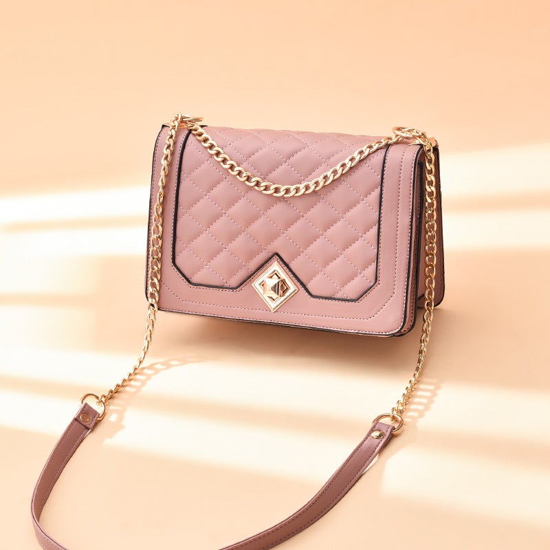 Trendy Fashion Diamond Embossed Crossbody Handheld Small Square Bag Fresh And Sweet Women'S Bag Dropshipping - Image 1