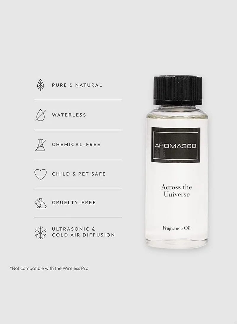 AROMA360 Across The Universe Fragrance Oil Blend - Hotel Inspired for Luxury Essential Oil Diffusers - Aromatherapy Scent Diffuser Oil - Eucalyptus, Citrus, and Soft Florals