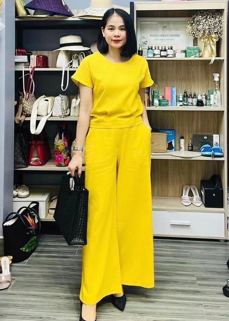 2023 Southeast Asia Pure Color Short-Sleeved Suit Elegant Work Clothing Two-Piece Set For Women Export Simple Style - Image 1