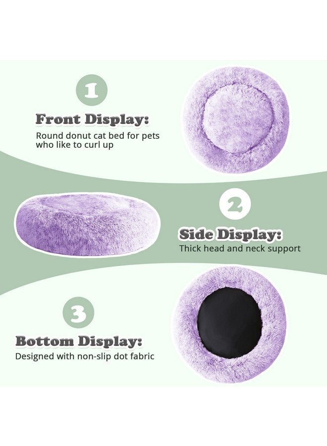 جولي فوغ أسرّة الكلاب من JOLLYVOGUE، سرير مهدئ للكلاب الصغيرة، سرير مضاد للقلق للكلاب الصغيرة، سرير دونات رقيق للكلاب، سرير مريح للكلاب والقطط الصغيرة والمتوسطة الحجم (20 بوصة) - Image 3