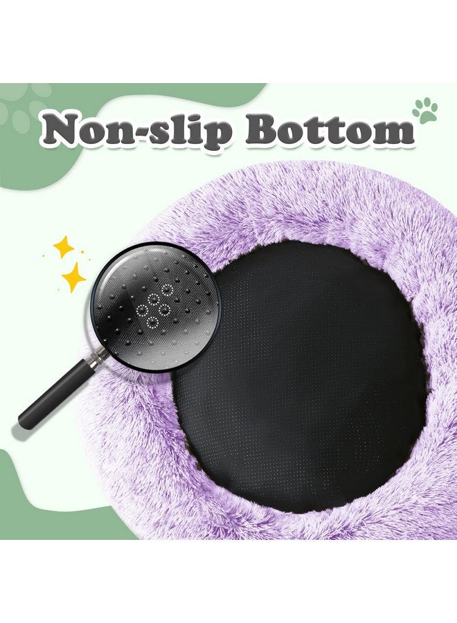 جولي فوغ أسرّة الكلاب من JOLLYVOGUE، سرير مهدئ للكلاب الصغيرة، سرير مضاد للقلق للكلاب الصغيرة، سرير دونات رقيق للكلاب، سرير مريح للكلاب والقطط الصغيرة والمتوسطة الحجم (20 بوصة) - Image 2