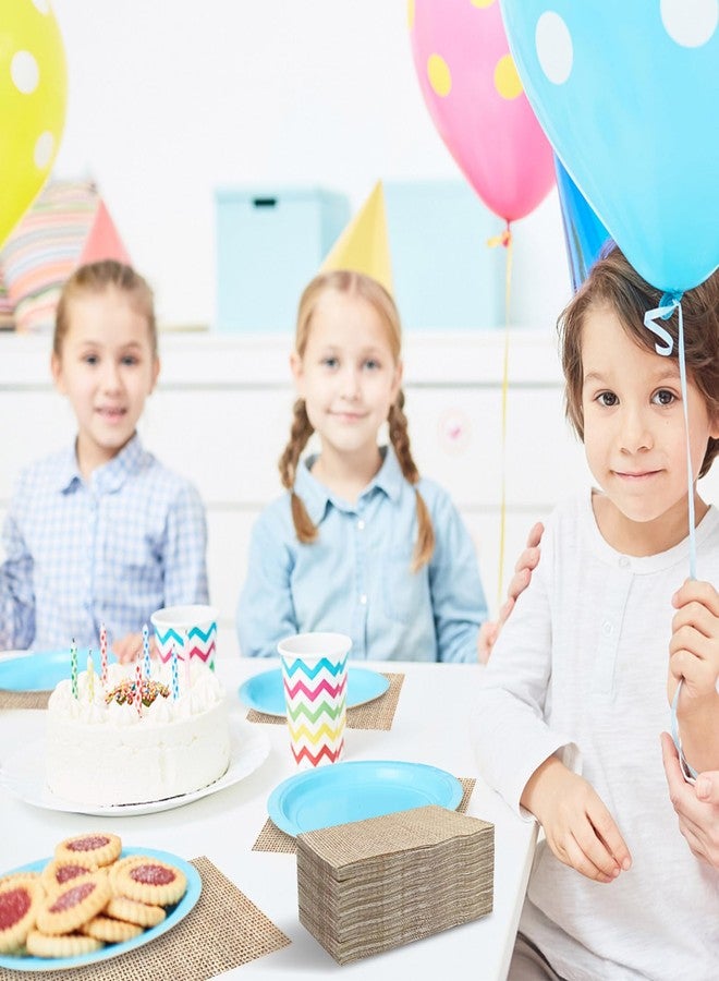 CODOHI 60 Pcs Burlap Printed Napkins, Guest Towels Disposable Bathroom Hand Towels Paper Guest Napkins for Bathroom Kitchen Wedding Camping Cocktail Party 4.3 x 7.9 Inch - Image 5