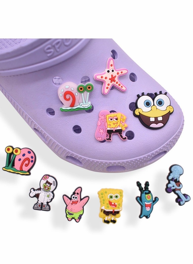 Shoe Decoration Charms, 19 PCS Mixed PVC Shoe Charms for Crocs Charm, PVC Shoe Charms for Croc, Different Shapes, Hole Hole Shoes Buckle, Party Gift for dult Men Women Kids and Teens Girls - Image 2