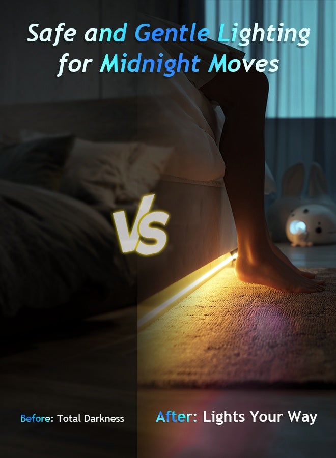 Litus LED Strip Light with Smart Motion Sensor,Auto On/Off Timer,3M,3000K Warm White, Flexible for Bedroom, Cabinet, Stairs, Hallway, Bathroom Night Light - Image 3