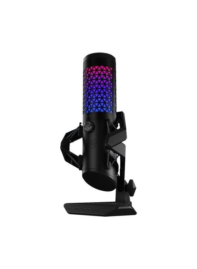 ASUS ROG Carnyx USB Gaming Microphone 25mm Condenser Capsule, 192kHz/24-bit, Cardioid, high-Pass Filter, Built-in pop Filter, Metal Shock Mount, one-Touch Mute, USB, Aura Sync RGB - Image 1
