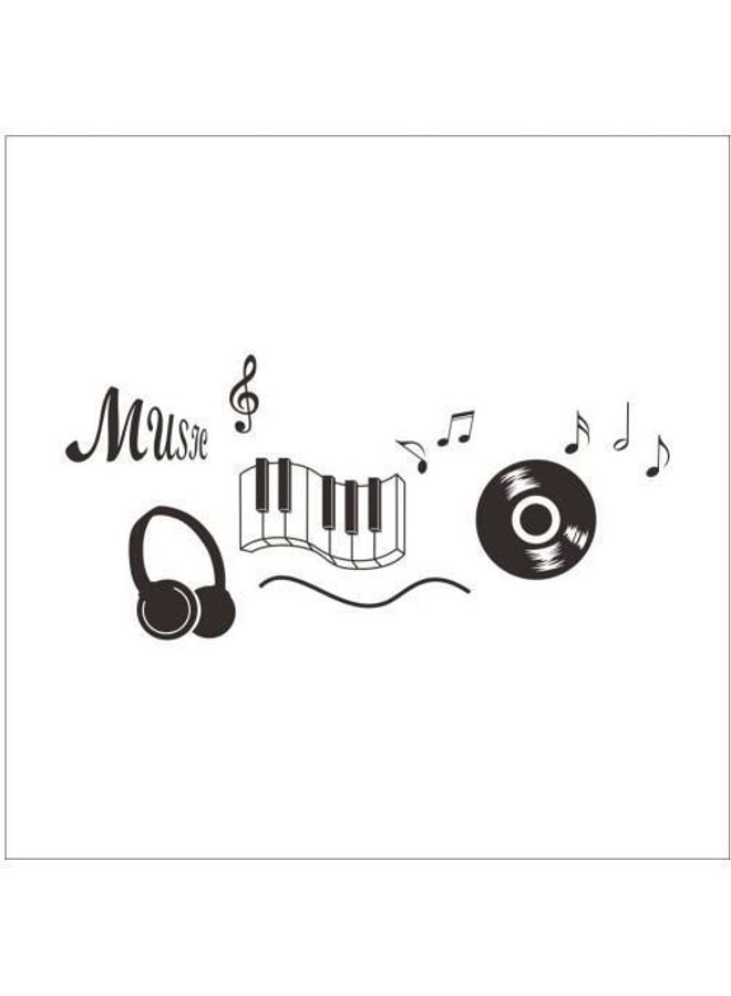 إسكدنيا Art Mural Musical Instrument Wall Stickers For Kid Room Decals Decoration Children Home Decorations Bedroom Black 42X43cm - Image 2