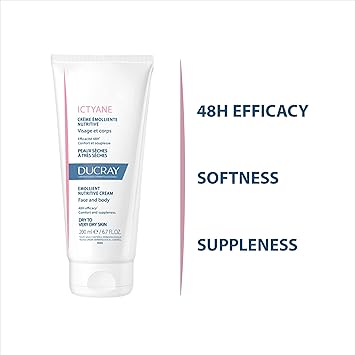 Ducray Ictyane Emollient Nutritive Cream Face and Body 200ml - Image 5