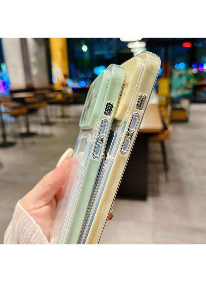 S-TOP Case For iPhone 12 Pro Max Large Window PC Hybrid TPU Phone Case with Card Slot - Image 5