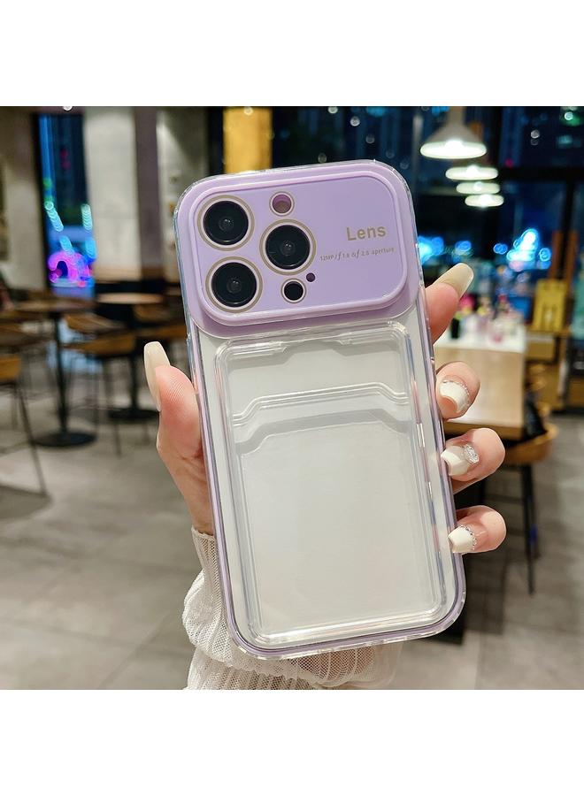 S-TOP Case For iPhone 12 Pro Max Large Window PC Hybrid TPU Phone Case with Card Slot - Image 1