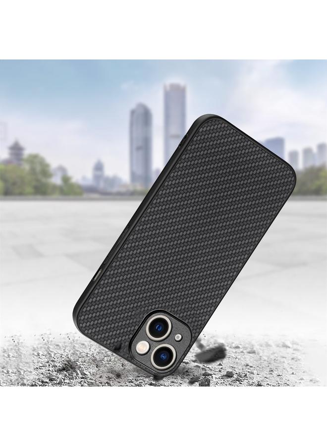 إيروريكس جراب خلفي من الجلد بنسيج ألياف الكربون لهاتف iPhone 15 - Image 3