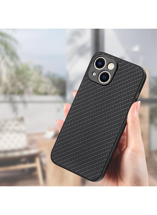 إيروريكس جراب خلفي من الجلد بنسيج ألياف الكربون لهاتف iPhone 15 - Image 4