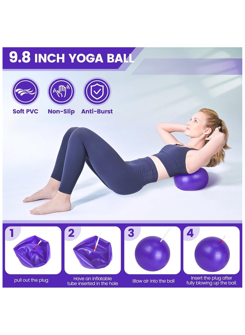 Generic Pilates Ring Essentials Kit for Women, HomeWorkout Equipment Set with 9.8" Ball,Resistance Bands, Magic Circle, Accessories Pilates Set for Beginners, Toning, Fitness Giftldea  - Image 4