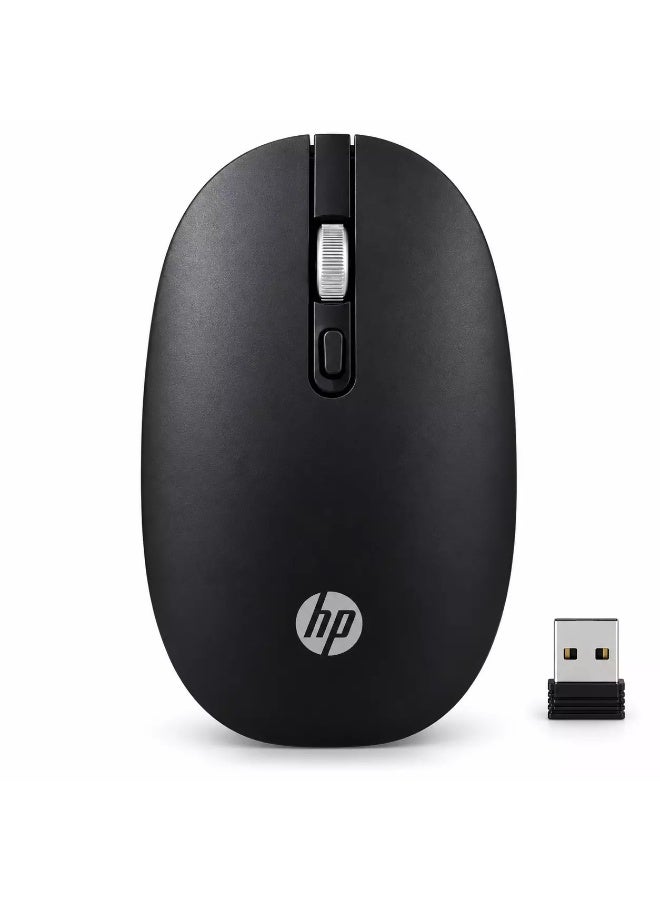 HP S1500 Wireless Silent Mouse – 2.4GHz, 800/1200/1600 DPI, USB Nano Receiver, 3 Buttons, Metal Scroll Wheel, Up to 10m, Black black - Image 1