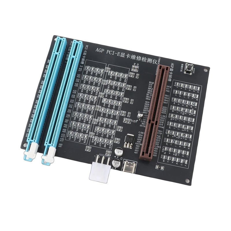 Graphics Card Tester with Light, AGP PCI E Dual Purpose Display Video Graphics Card Tester, Diagnostic Tool for Computer Graphics Cards, Accurate Fault Localization with Indicator - Image 4