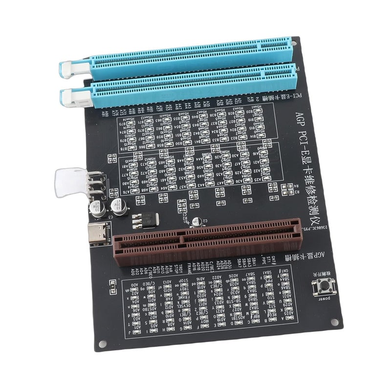 Graphics Card Tester with Light, AGP PCI E Dual Purpose Display Video Graphics Card Tester, Diagnostic Tool for Computer Graphics Cards, Accurate Fault Localization with Indicator - Image 3