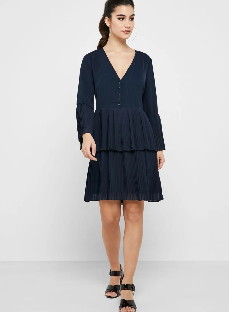 YAS Pleaed Tiered Dress