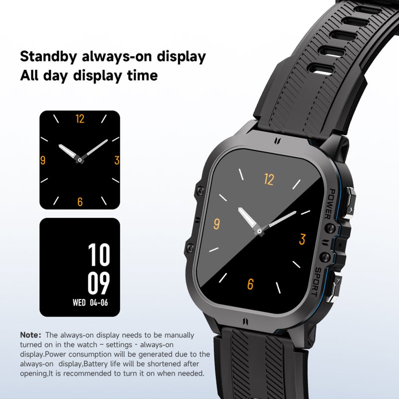 Blue Smart Bracelet: 450 mAh Battery 7-10 Days Use - Accurate Heart Rate Blood Pressure Sleep Tracking Fitness Tracker Bracelet for Men Women Daily Health Sport Monitoring - Image 3