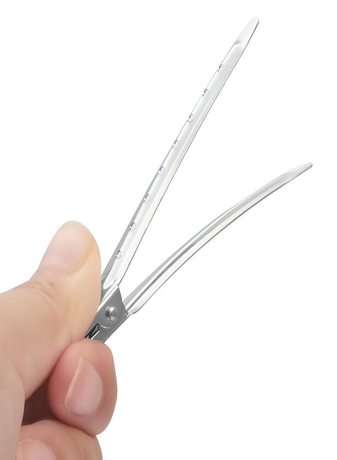 BLUSHIA Professional Steel Silver Section Hair Clips for Hair Styling for Parlous, Women Metallic Use - Pack of 12P - Image 3