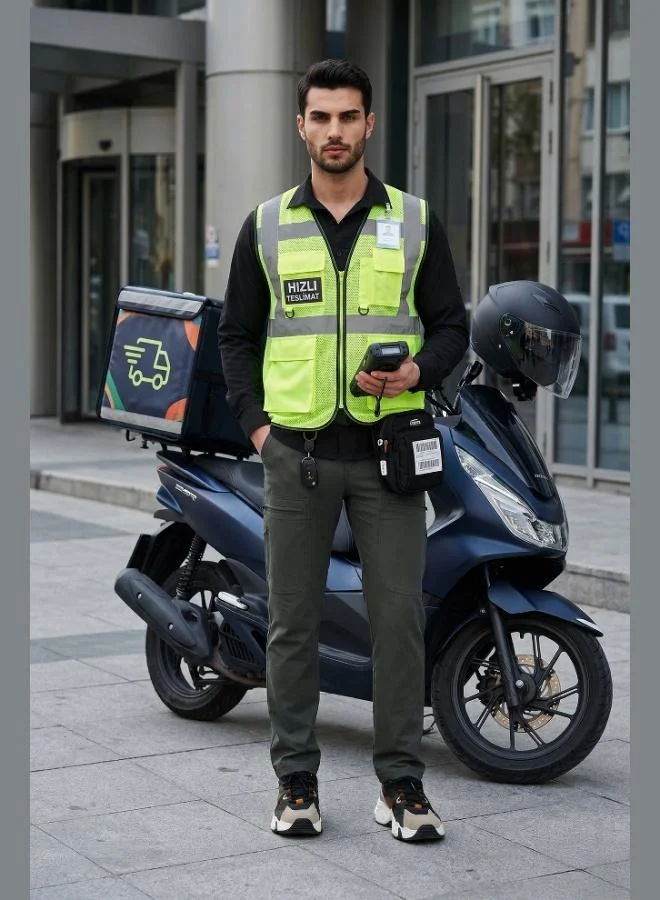 بوراتي Buratti Regular Fit Cargo Pocket Elastic Waist Trekking and Courier Trousers Men's PANTS 693710