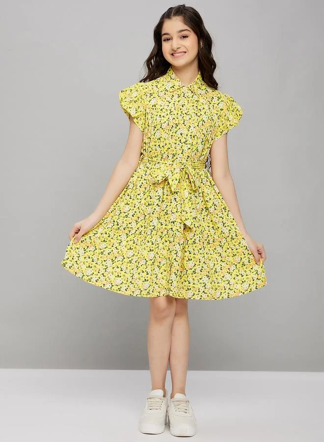 ستايلو بج Floral Belted Dress