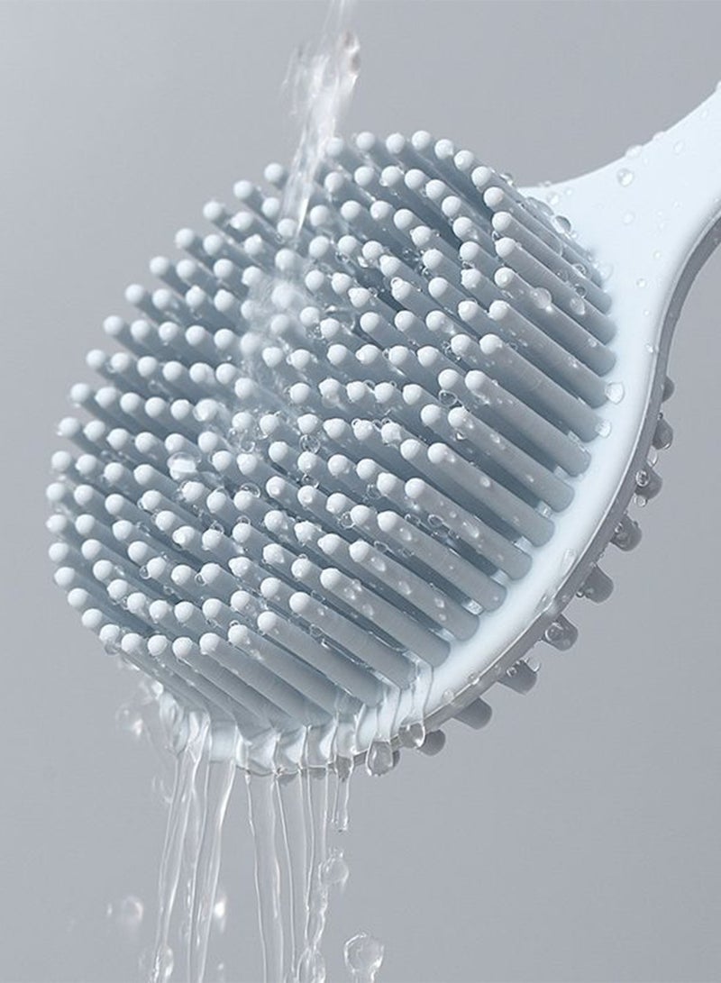Handheld Long Handled Silicone Bath Brush Double Sided - Image 3
