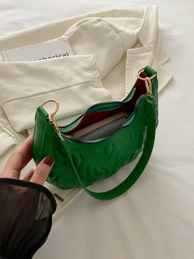 Styli Neon Green Quilted Shoulder Bag - Image 5
