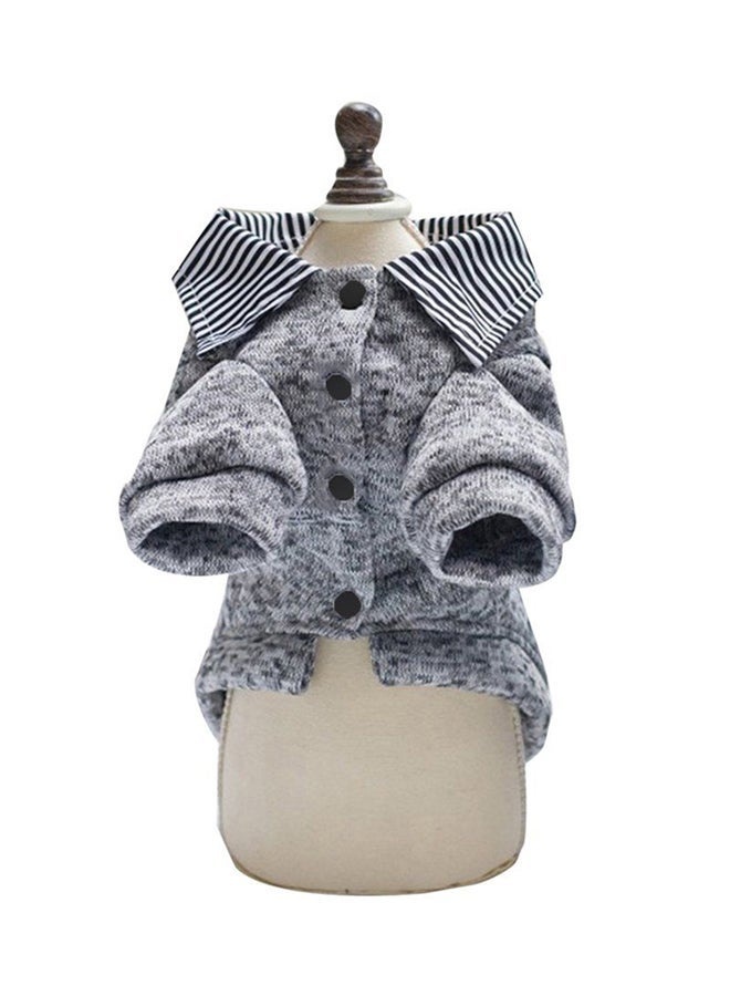 إسكدنيا Korean Style 2-Leg Woolen Sweater Coat Grey XLyard - Image 1