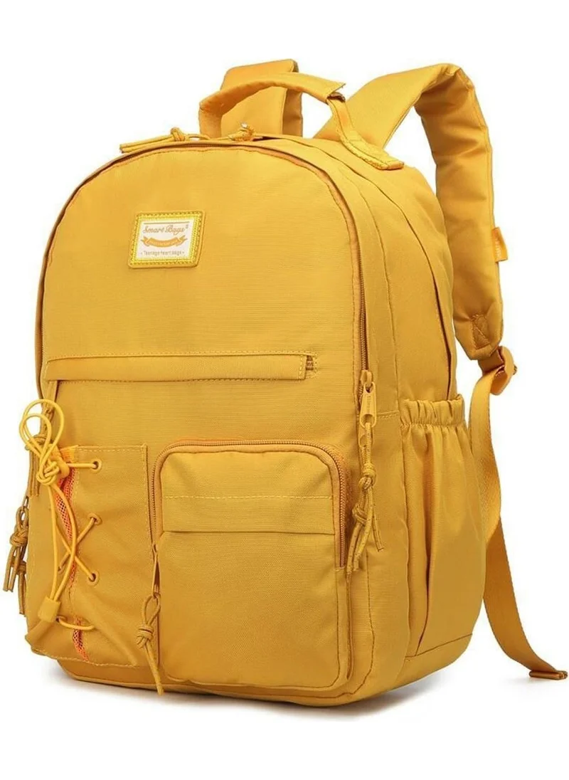 Smart Bags Smartbags School Boy Laptop Compartment Backpack 2022-3205 Mustard