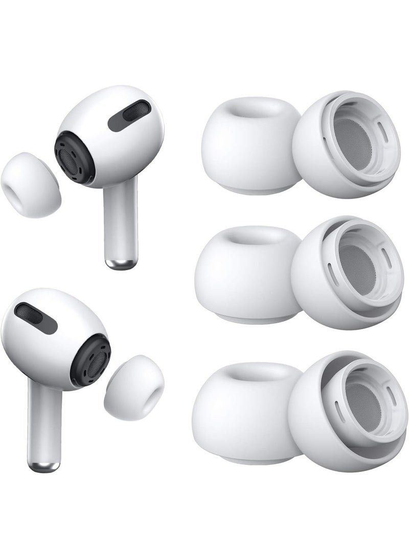 MJZ 3 Pairs Replacement Silicone Ear Tips for AirPods Pro and AirPods Pro 2 with Noise Reduction Hole - Image 1