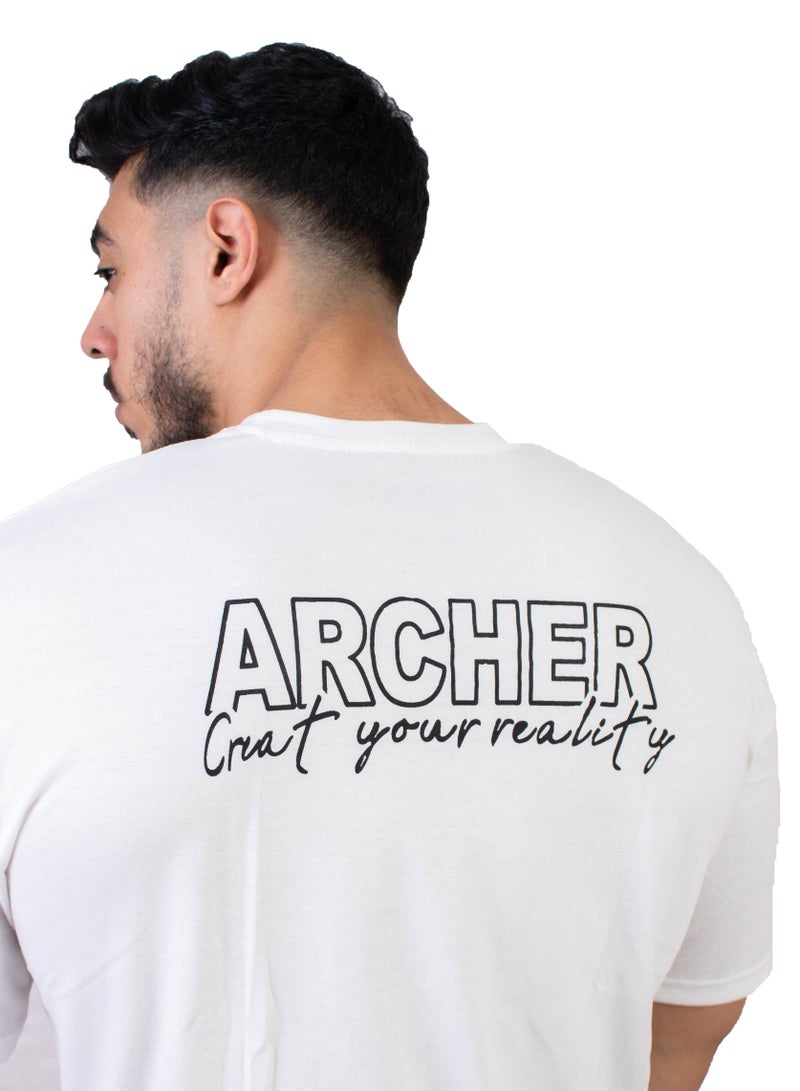 أرشر oversize t-shirt white -- archer - Image 2