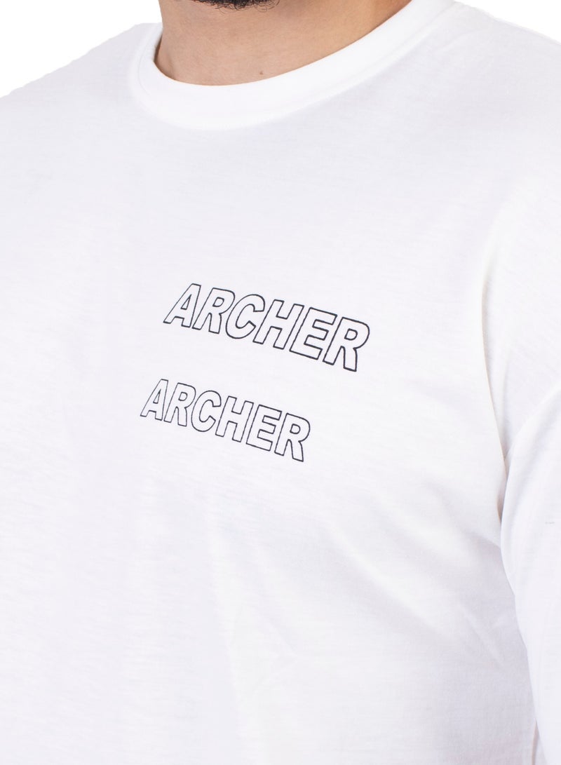 أرشر oversize t-shirt white -- archer - Image 3