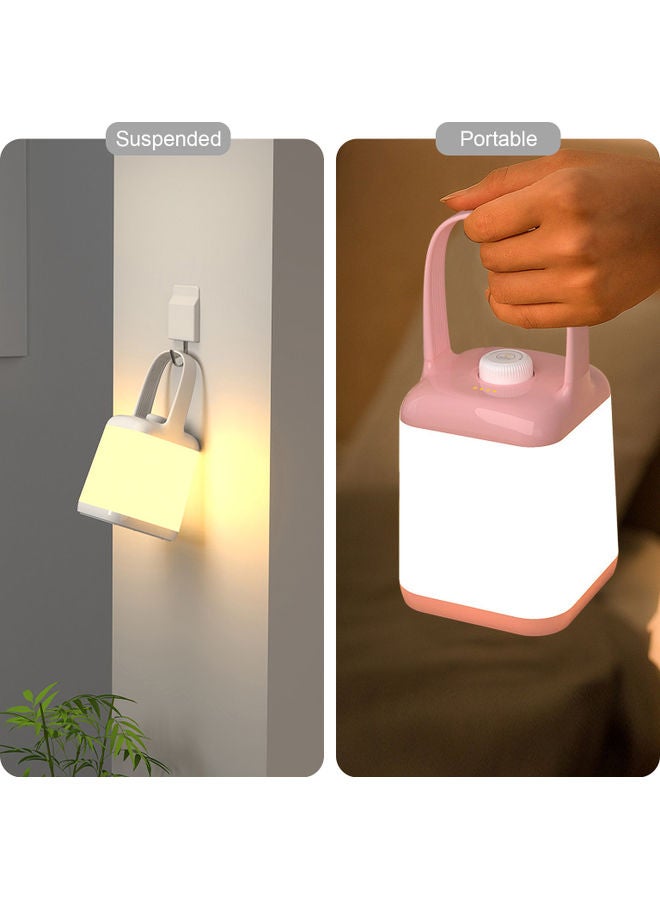 إسكدنيا مصباح LED ليلي محمول مزود بعدد 3 أوضاع للإضاءة لون وردي - Image 4