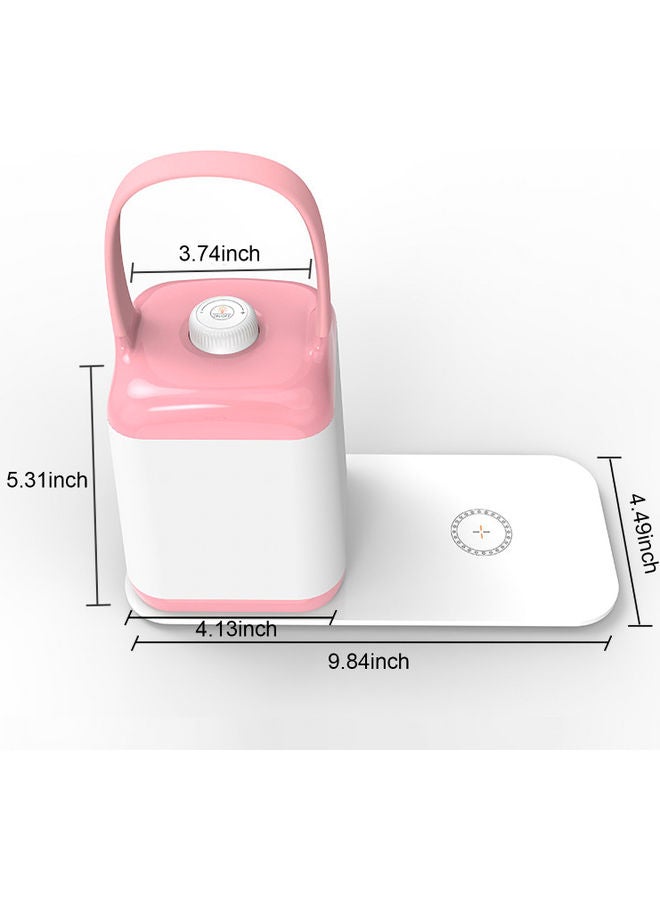 إسكدنيا مصباح LED ليلي محمول مزود بعدد 3 أوضاع للإضاءة لون وردي - Image 3