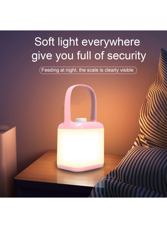 إسكدنيا مصباح LED ليلي محمول مزود بعدد 3 أوضاع للإضاءة لون وردي - Image 2