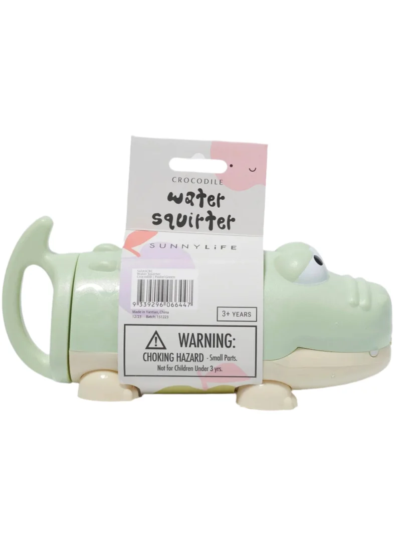 ساني لايف Crocodile Water Squirter For Bath Time Or Swimming Pool In Pastel Green رشاش ماء على شكل تمساح للاستحمام أو حمام السباحة باللون الأخضر الباستيل