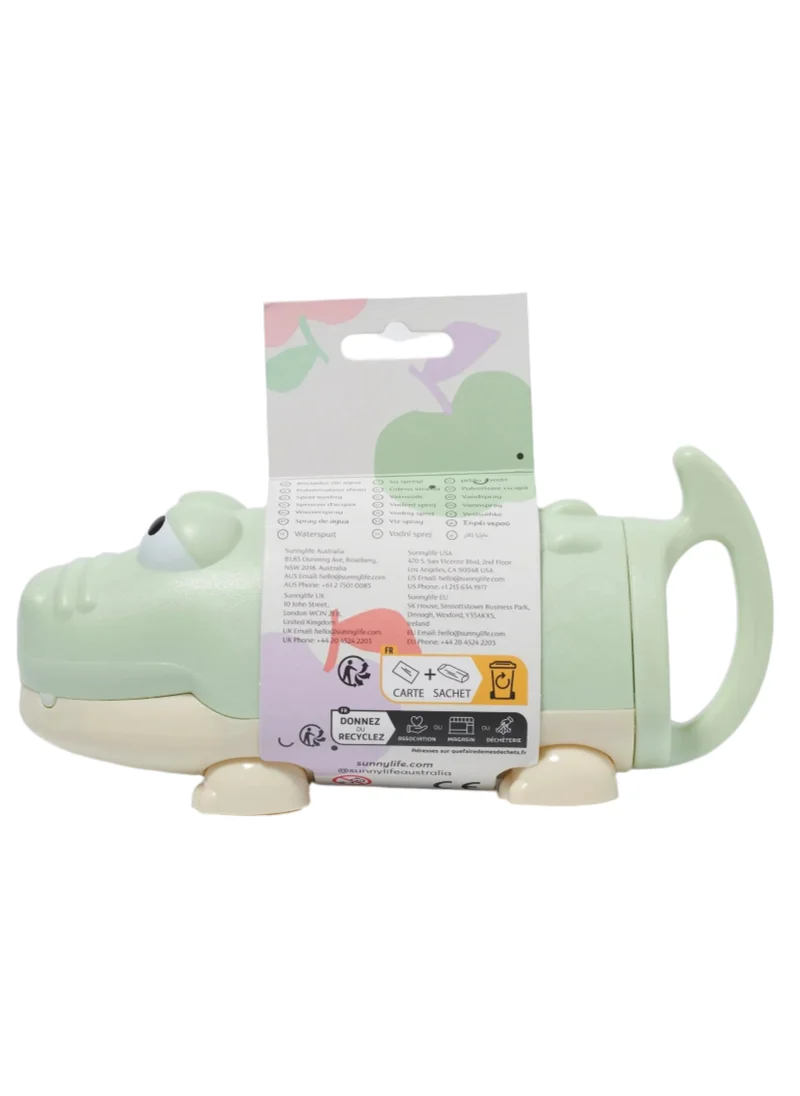 ساني لايف Crocodile Water Squirter For Bath Time Or Swimming Pool In Pastel Green رشاش ماء على شكل تمساح للاستحمام أو حمام السباحة باللون الأخضر الباستيل