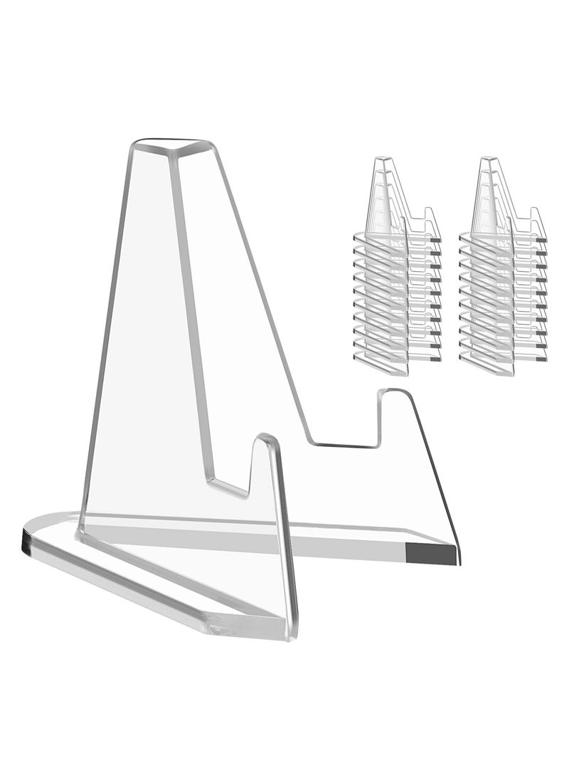 Slasa SLASA Card Display Stand, 20 Pack Small Easel Stand, Acrylic Picture Holder Stands, for Challenge Coin Graded Card Sports Card Trading Card PSA Card Baseball Card (2.13 inch Tall)  - Image 1