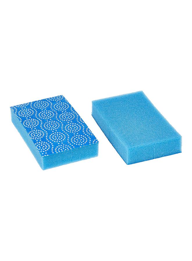 Scotch Brite 2-Piece Fresh Non Scratch Scrub Sponge Blue and White - Image 2