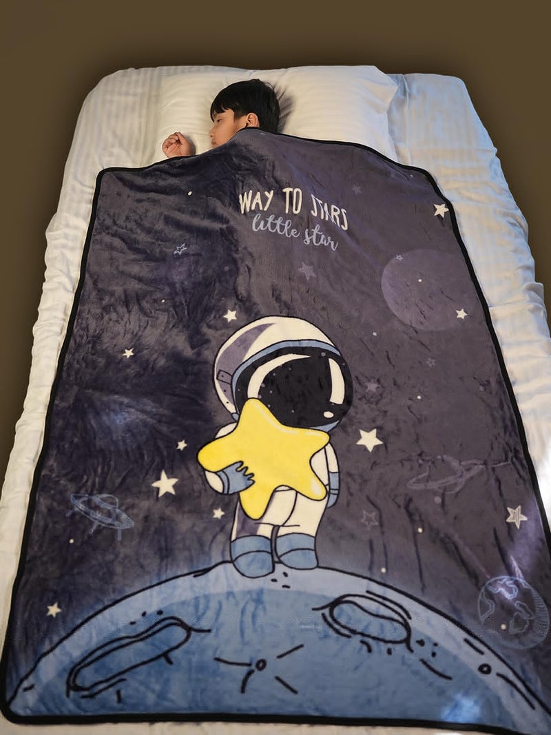 Yellow Bee Astronaut Blanket for Kids, Multi, 100 * 140 cm - Image 1