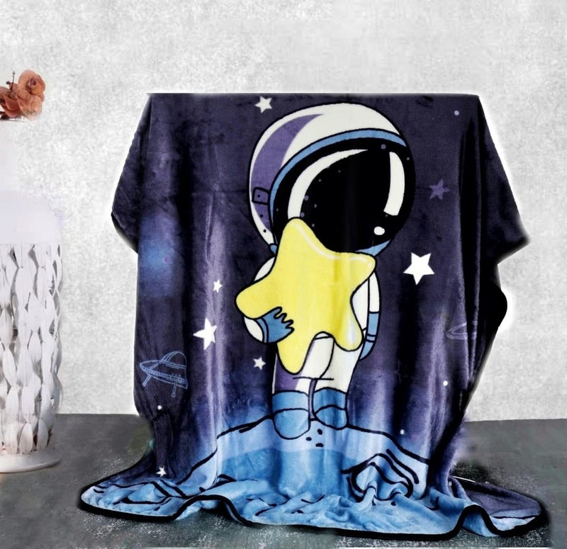 Yellow Bee Astronaut Blanket for Kids, Multi, 100 * 140 cm - Image 2