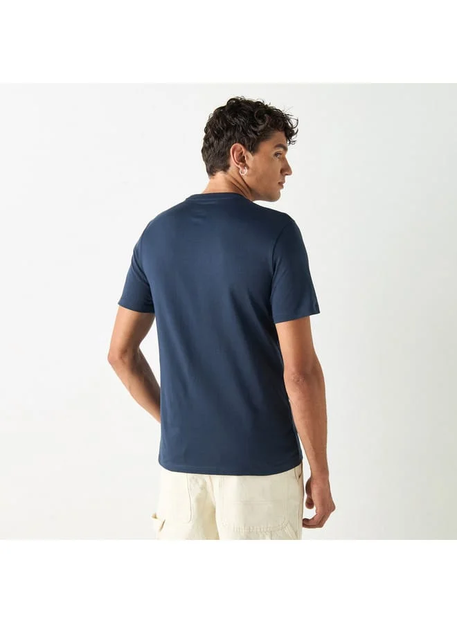 Lee Cooper Lee Cooper Applique Detail T-shirt with Crew Neck and Short Sleeves