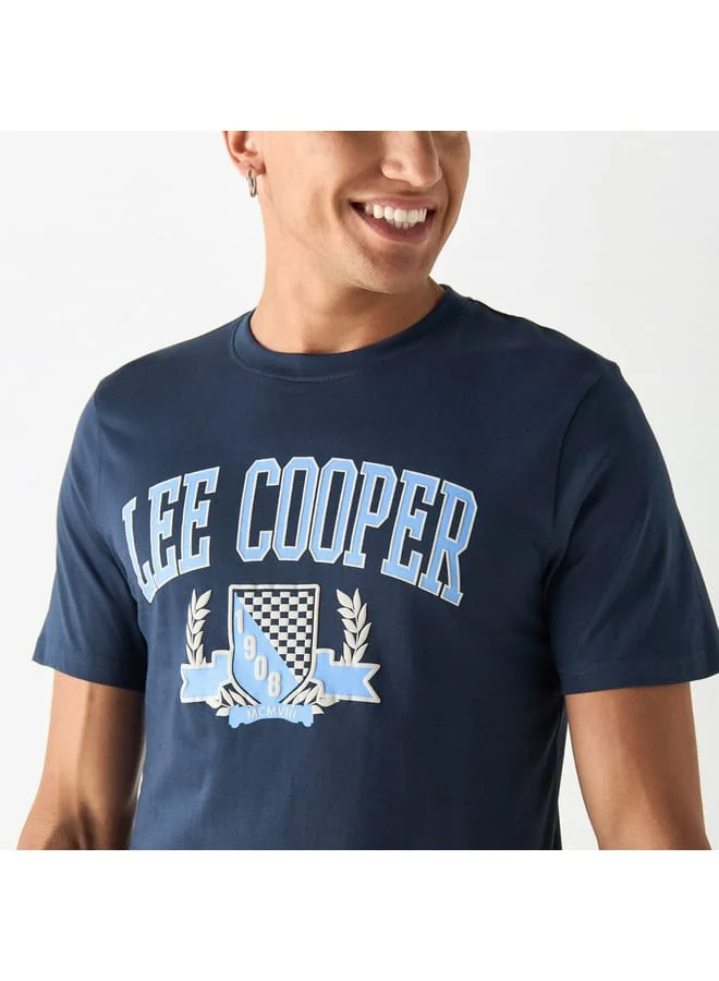 Lee Cooper Lee Cooper Applique Detail T-shirt with Crew Neck and Short Sleeves