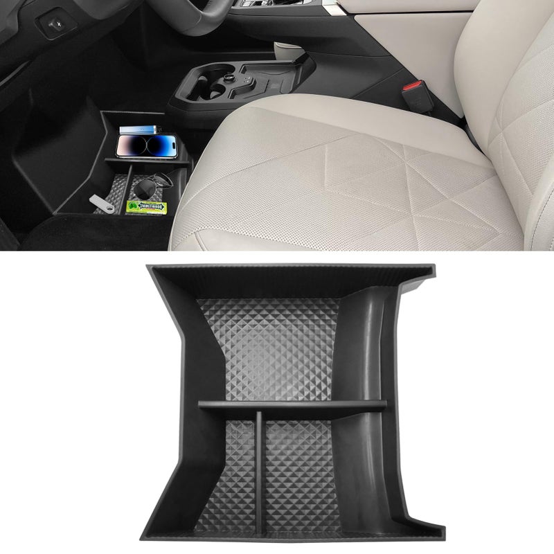 Jaronx Compatible with BMW iX Center Console Organizer Tray 2023 2024 2025 2026 Floor Console Organizer Tray TPE Storage Box for BMW iX Accessories I20 2022 2023 2024 2025 2026
