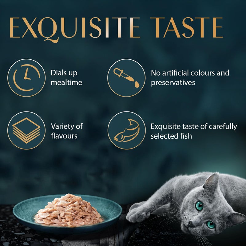 Sheba طعام قطط شيفا ريتش بريميوم للبالغين (1+ سنوات) رطب، سمك بنكهة ساسامي، 35 جرام كيس (عبوة من 12) - Image 5