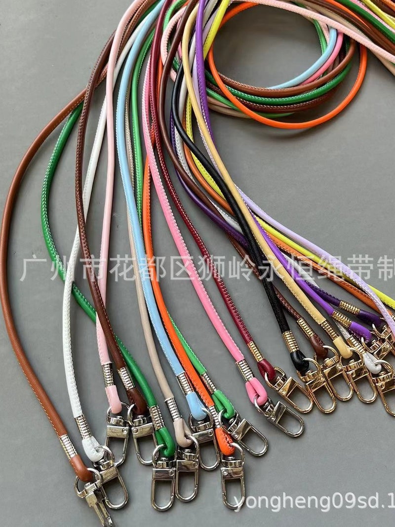Crossbody Phone Lanyard Pu Leather Bag Strap Crochet Strap Phone Case Diy Accessory Leather Strap - Image 2