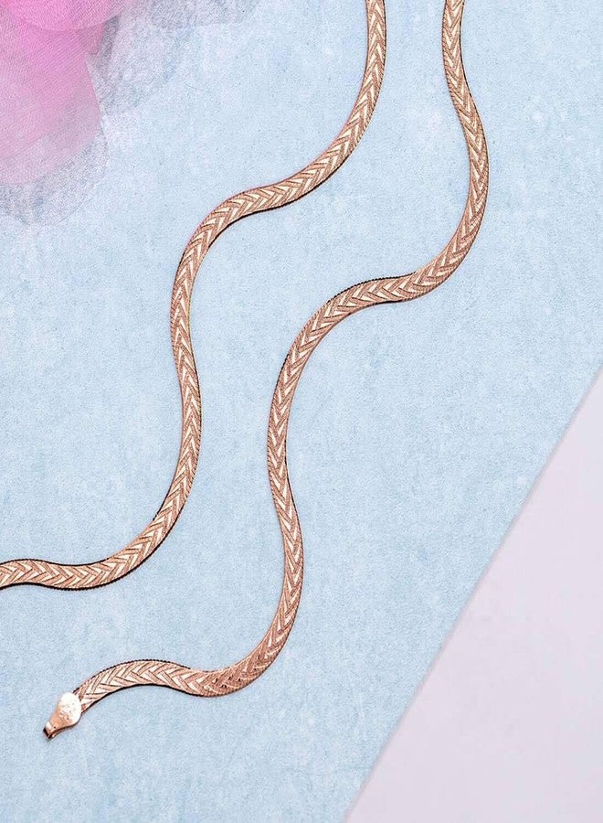 ZAVYA 925 Sterling Silver Rose Gold Plating Braided Abstract Anklets (Pair) | Gift for Women and Girls | With Certificate of Authenticity & 925 Hallmark - Image 3