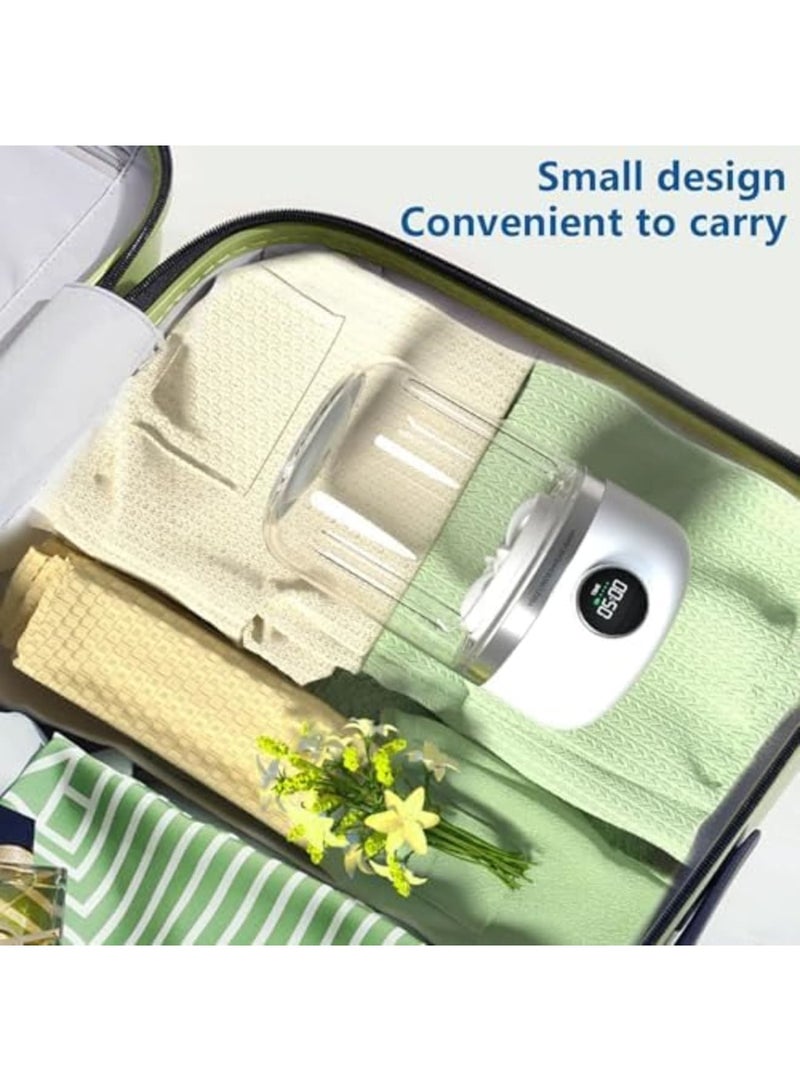 SYOSI غسالة محمولة صغيرة، 1.2 لتر غسالة مدمجة للأحمال الصغيرة، مثالية لغسل الملابس الداخلية، الجوارب، والأقمشة الحساسة، مثالية للشقق، الفنادق، السفر، موفرة للطاقة، موفرة للمساحة، سهلة الاستخدام (أبيض) - Image 4