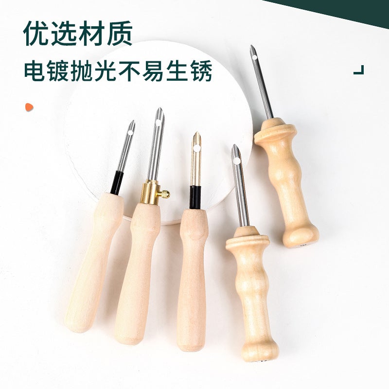 Small 50#35# Simple Yuan Wooden Handle Stamp Pen Tufting Tool Accessories Russian Stamp Embroidery Stamp Needle - Image 4
